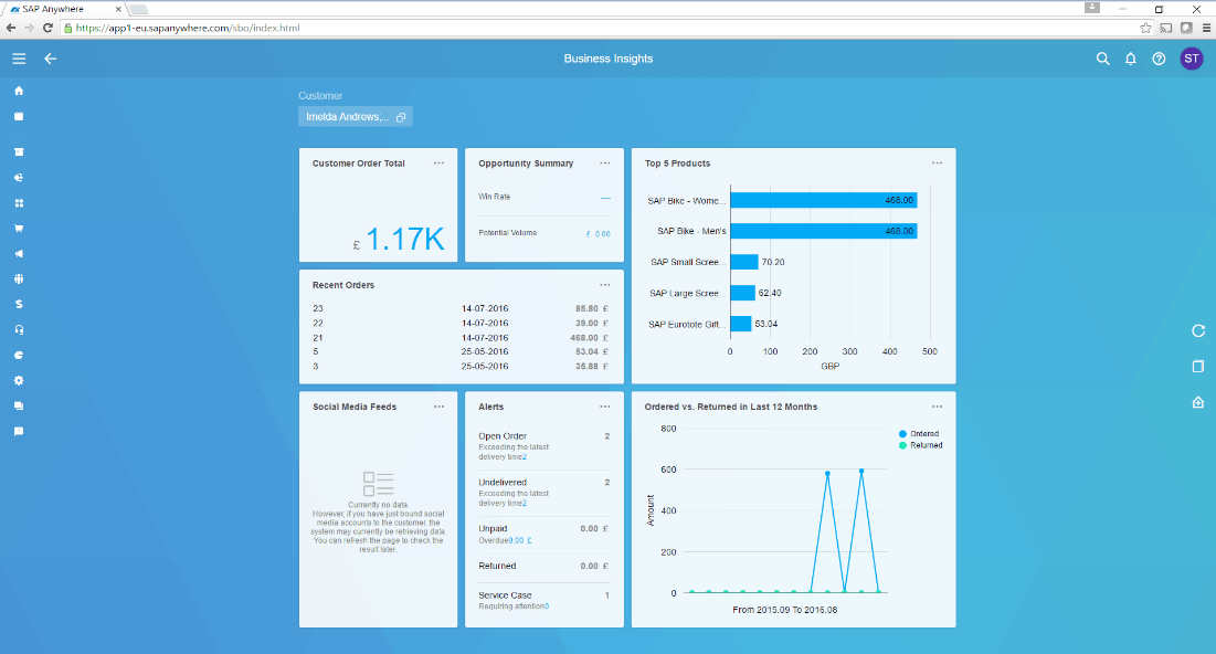 SAP Anywhere 2018 Pricing Screenshots Demo