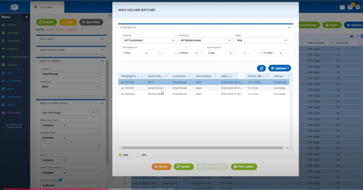 3PL Warehouse Manager High Volume Batches