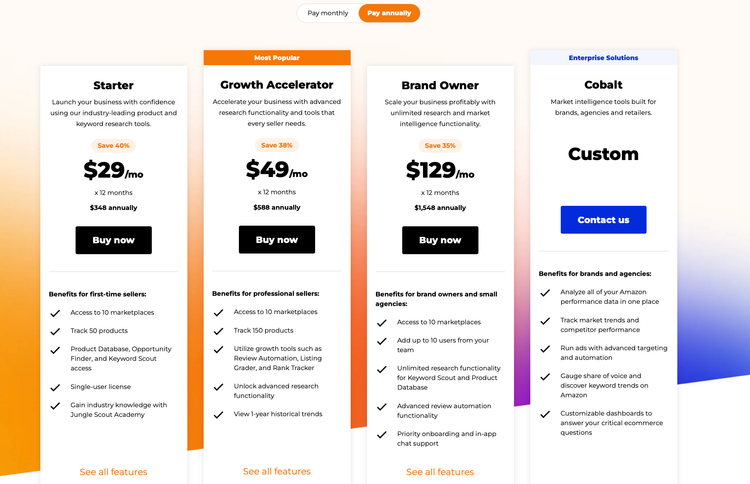 Annual plan pricing