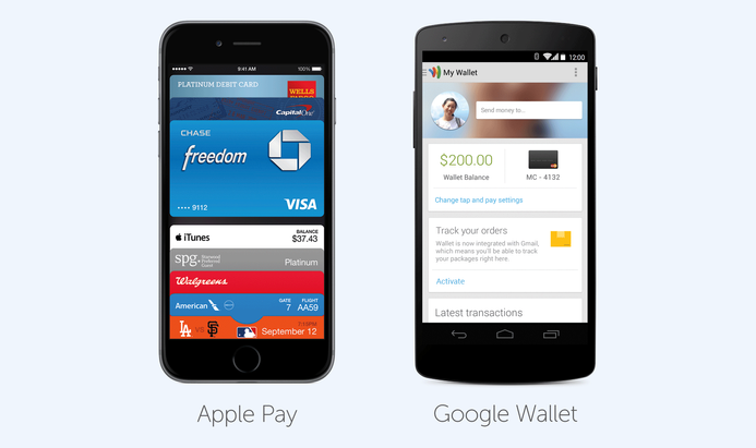 Apple Pay and Google Wallet apps