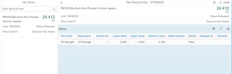 BatchMaster Quality Control Testing