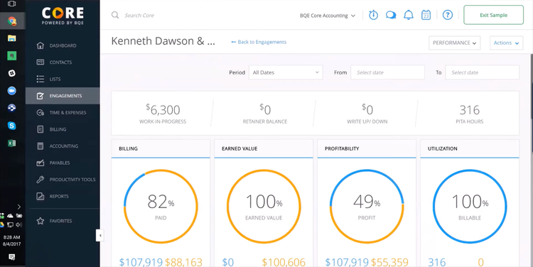 BQE CORE KPI Dashboard