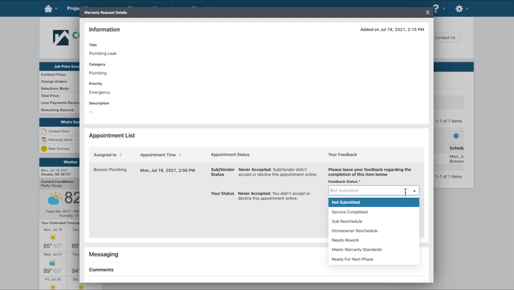 Buildertrend Warranty Claim Management