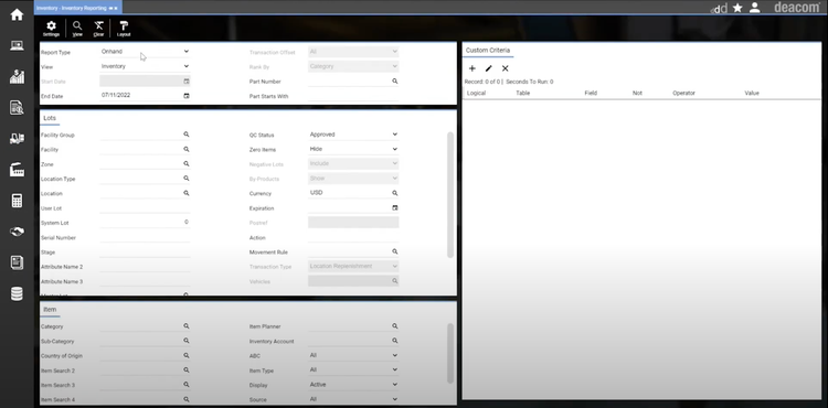 Deacom Inventory Reporting