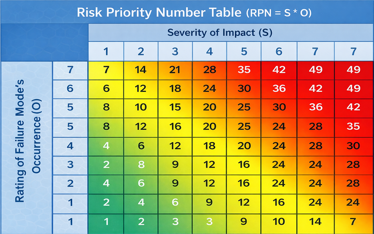 FMEA Risk and Severity Analysis