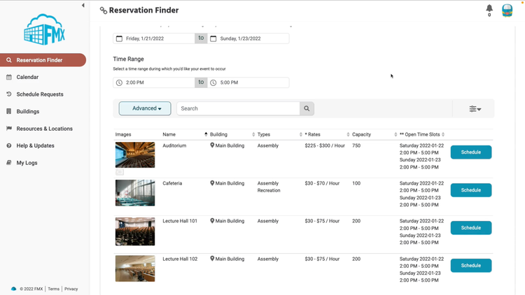 FMX Reservation Finder