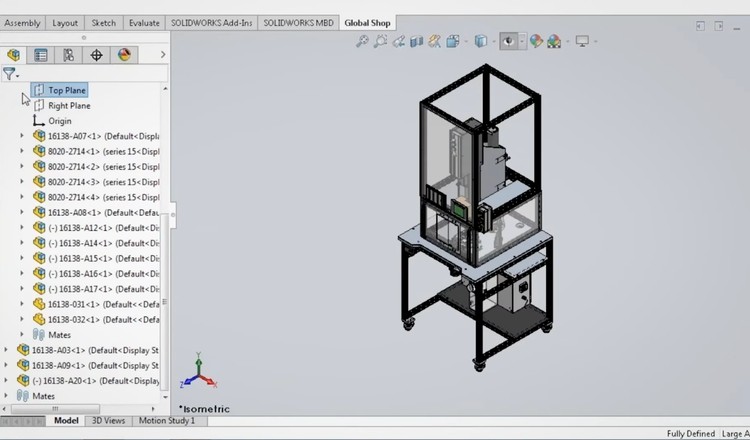 Viewing CAD designs in Global Shop Solutions