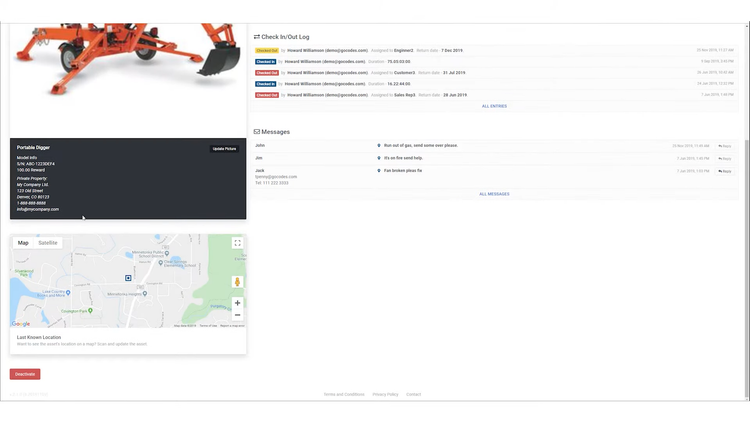 GoCodes Asset Tracking And Details