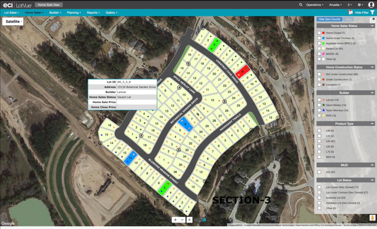 ECI LotVue Interactive Lot Map