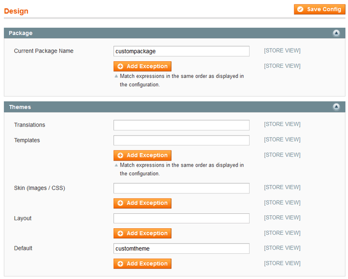 Magento Admin Panel