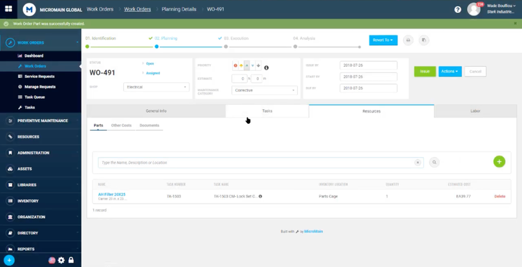 MicroMain Work Order Resources