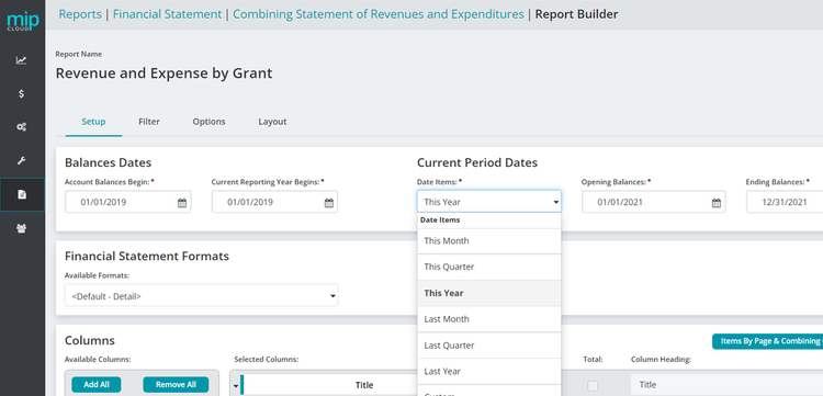 MIP Fund Accounting Reports