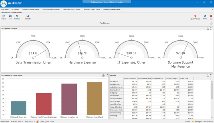 Multiview Expense Reports HIPAA Compliant Accounting Software