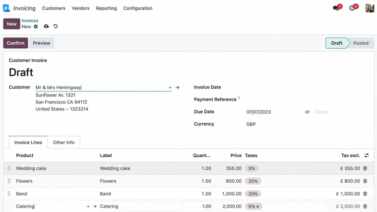 Odoo Invoicing