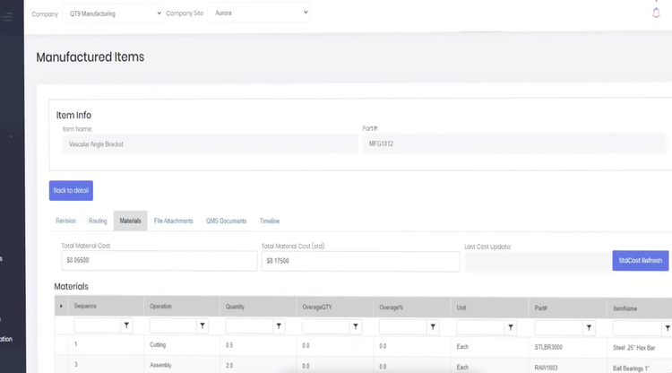 QT9 ERP Traceability