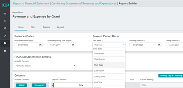 MIP Fund Accounting: Reporting