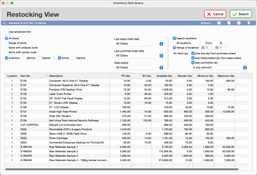 Connected Accounting and ERP: Inventory Item Query