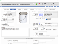 Connected Accounting and ERP: Item Profile PC