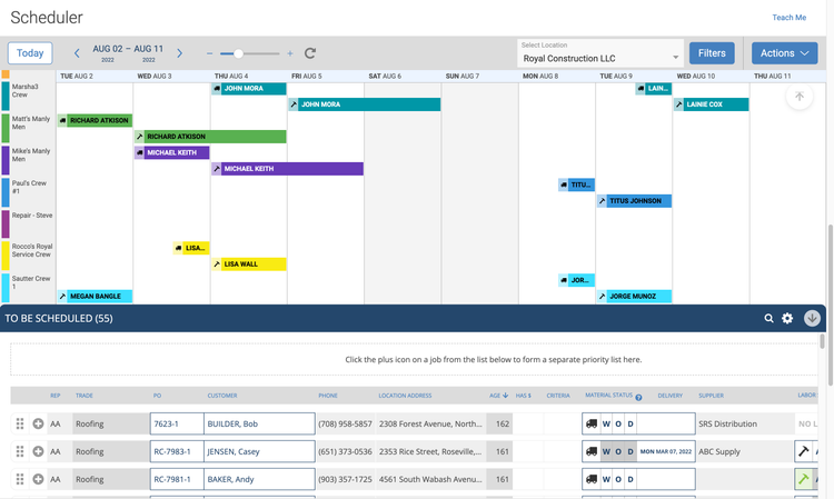 AccuLynx Scheduler