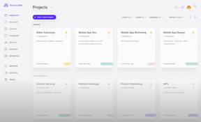ActiveCollab: Projects Dashboard