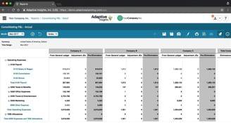 Workday Adaptive Planning: Consolidation Report