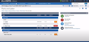 ALLDATA Manage Online: Parts and Labor