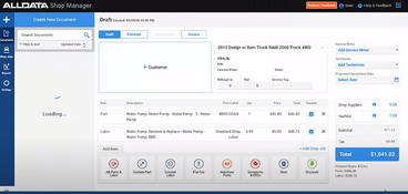 ALLDATA Manage Online: Vehicle Documents