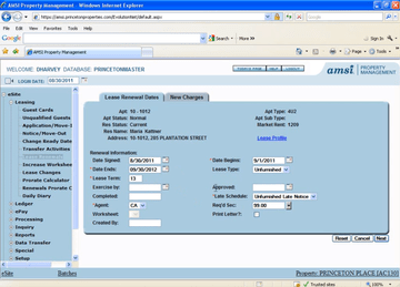 Infor Property Management Screenshot