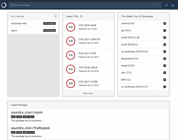 Anaconda Data Science Platform Screenshot