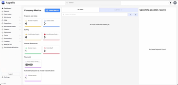 Appello: Home Dashboard