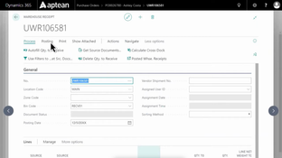 Aptean Food & Beverage ERP: aptean-food-beverage-warehouse-receipt