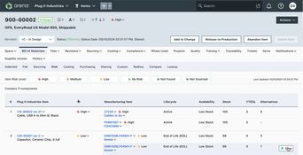 Arena PLM: BOM Risk