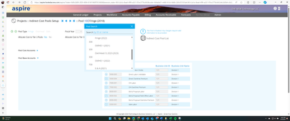 Aspire GovCon Accounting: Cost Pools