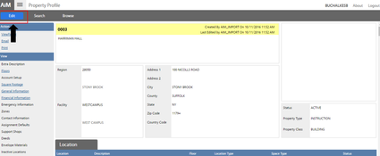 AiM IWMS Software: Property Profile