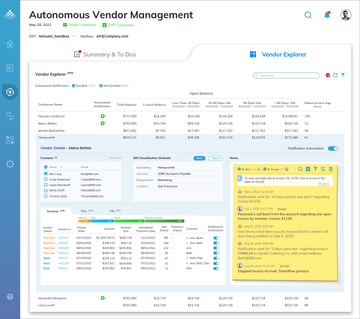 Auditoria Autonomous Vendor Management and AP Screenshot