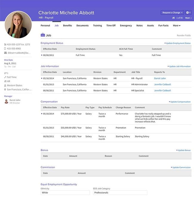 BambooHR: Employee Details