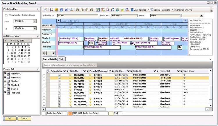 Production Scheduling in BatchMaster