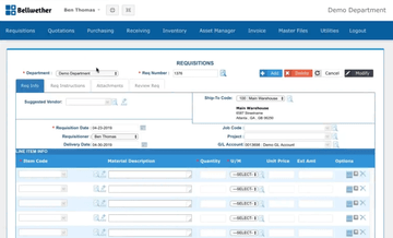 Bellwether Purchasing Screenshot
