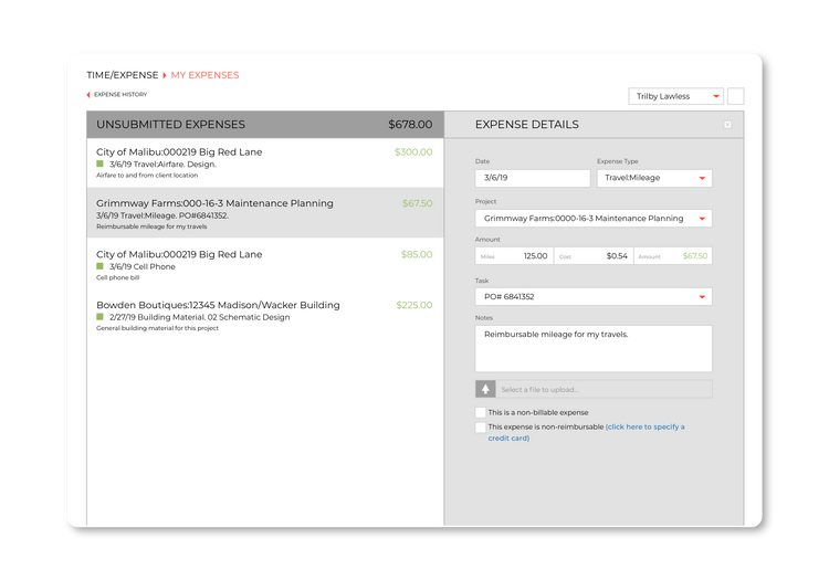 BigTime Expense Tracking