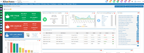 BizAutomation Cloud ERP: Dashboard