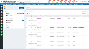 BizAutomation Cloud ERP: Sent Messages