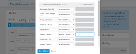 Blackbaud Student Information System: Attendance Tool