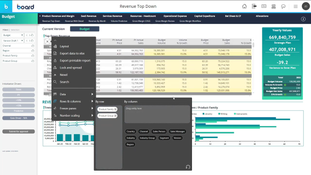 Board Intelligent Planning: Budget-Top Down Revenue