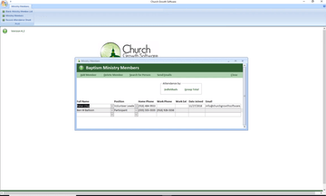 Church Growth Software Screenshot