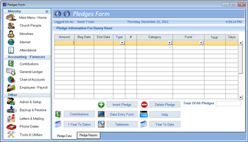 Churchsoft  Assist 7 Screenshot