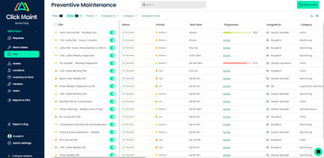 Click Maint: Preventive Maintenance