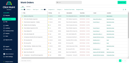Click Maint Screenshot