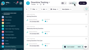 Coast: Equipment Downtime Tracking