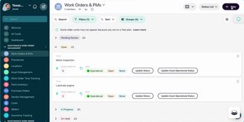 Coast: Open Work Orders