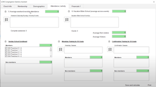 Shepherd's Staff Software: Attendance